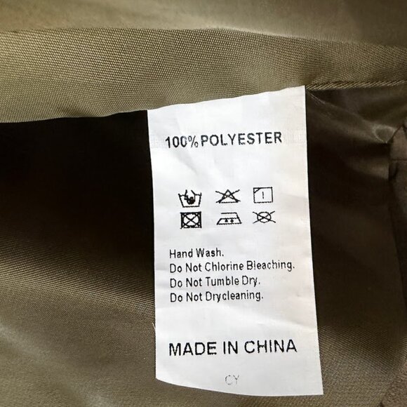 Brown Faux Leather Zip-Up Bomber Jacket with Pockets Size: M - Picture 6 of 13